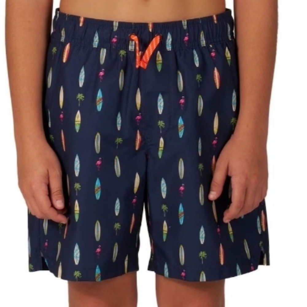 Zeroxposur Boys Size Large 14/16 Swim Trunks Shorts Navy Blue Surf Boards